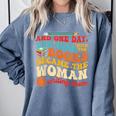 The Girl With The Books Became The Woman Writing Them Comfort Colors Sweatshirt Denim The Girl With The Books Became The Woman Writing Them Comfort Colors Sweatshirt Denim