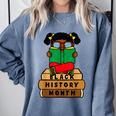 Girl Kid Reading Book Black History Month Bookworm Comfort Colors Sweatshirt Denim Girl Kid Reading Book Black History Month Bookworm Comfort Colors Sweatshirt Denim