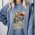 Goddammit Donut Book Lover For Men Woman Comfort Colors Sweatshirt Denim