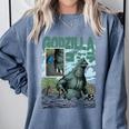 Godzilla Ocean Scene Comic Book Illustration Movie Monster Comfort Colors Sweatshirt Denim Godzilla Ocean Scene Comic Book Illustration Movie Monster Comfort Colors Sweatshirt Denim