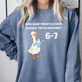 Goose Reading 67 Six Seven Meme Teacher Book Lover Comfort Colors Sweatshirt Denim Goose Reading 67 Six Seven Meme Teacher Book Lover Comfort Colors Sweatshirt Denim