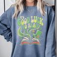 Groovy It's Good Luck To Read St Patrick's Day Book Lucky Comfort Colors Sweatshirt Denim Groovy It's Good Luck To Read St Patrick's Day Book Lucky Comfort Colors Sweatshirt Denim