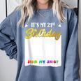 Guestbook My 21st Birthday Sign My Shirt Birthday Party Comfort Colors Sweatshirt Denim