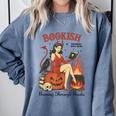 Halloween Bookish Witchy Book Club Hot Girls Read Comfort Colors Sweatshirt Denim