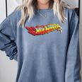 Hot Wheels Comic Book Fire Logo Comfort Colors Sweatshirt Denim Hot Wheels Comic Book Fire Logo Comfort Colors Sweatshirt Denim