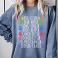 Hug Giver Book Reader Diaper Changer Daycare Teacher Comfort Colors Sweatshirt Denim