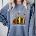 I'm With The Banned Banned Books Colorful Literary Fr Comfort Colors Sweatshirt Denim