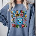 I'm a Book Character Costumes For Kids Storybook Character Comfort Colors Sweatshirt Denim I'm a Book Character Costumes For Kids Storybook Character Comfort Colors Sweatshirt Denim