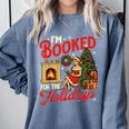 I'm Booked For The Holidays Christmas Reading Bookworm Xmas Comfort Colors Sweatshirt Denim I'm Booked For The Holidays Christmas Reading Bookworm Xmas Comfort Colors Sweatshirt Denim