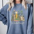 I'm Booked Tonight Floral Books Cozy Reading Graphic Comfort Colors Sweatshirt Denim I'm Booked Tonight Floral Books Cozy Reading Graphic Comfort Colors Sweatshirt Denim