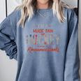 I'm a Huge Fan Of Hockey Players In Romance Books Comfort Colors Sweatshirt Denim