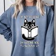 I’m Not Reading I’m Judging You Silently Fun Cat Book Lover Comfort Colors Sweatshirt Denim I’m Not Reading I’m Judging You Silently Fun Cat Book Lover Comfort Colors Sweatshirt Denim