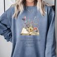 I Should Infinitely Prefer A Book Jane Austen Fan Woman Girl Comfort Colors Sweatshirt Denim