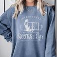 Introverted Willing To Discuss Cats And Books Comfort Colors Sweatshirt Denim Introverted Willing To Discuss Cats And Books Comfort Colors Sweatshirt Denim