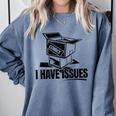 I Have Issues – Comic Book Collector Comfort Colors Sweatshirt Denim