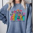 It's A Good Day To Read A Book Floral Book Lovers Librarian Comfort Colors Sweatshirt Denim