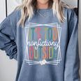 It's Too Nonfictiony Outside Reading Quote Bookish Comfort Colors Sweatshirt Denim