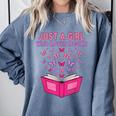 Just A Girl Who Loves Books Butterflies Reading Comfort Colors Sweatshirt Denim Just A Girl Who Loves Books Butterflies Reading Comfort Colors Sweatshirt Denim