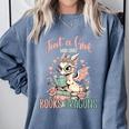 Just a Girl Who Loves Books And Dragons Book Dragon Lover Comfort Colors Sweatshirt Denim Just a Girl Who Loves Books And Dragons Book Dragon Lover Comfort Colors Sweatshirt Denim