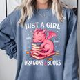 Just A Girl Who Loves Dragons And Books Dragon Reading Lover Comfort Colors Sweatshirt Denim Just A Girl Who Loves Dragons And Books Dragon Reading Lover Comfort Colors Sweatshirt Denim