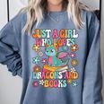 Just A Girl Who Loves Dragons And Books Reading Bookworm Comfort Colors Sweatshirt Denim Just A Girl Who Loves Dragons And Books Reading Bookworm Comfort Colors Sweatshirt Denim