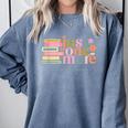 Just One More Chapter Book Lovers Reading Teacher Comfort Colors Sweatshirt Denim Just One More Chapter Book Lovers Reading Teacher Comfort Colors Sweatshirt Denim