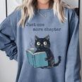 Just One More Chapter Bookworm Cat Book Lover Comfort Colors Sweatshirt Denim Just One More Chapter Bookworm Cat Book Lover Comfort Colors Sweatshirt Denim