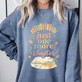 Just One More Chapter Cozy Book Lover Reading & Coffee Comfort Colors Sweatshirt Denim Just One More Chapter Cozy Book Lover Reading & Coffee Comfort Colors Sweatshirt Denim