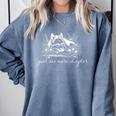 Just One More Chapter Dog German Shepherd Book Lover Comfort Colors Sweatshirt Denim