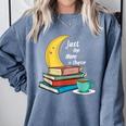 Just One More Chapter Love Book Reading Comfort Colors Sweatshirt Denim