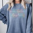 Just One More Chapter Retro Bookworm Book Lover Comfort Colors Sweatshirt Denim Just One More Chapter Retro Bookworm Book Lover Comfort Colors Sweatshirt Denim
