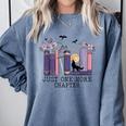 Just One More Chapter Romantasy Book Dragon Bookworm Bookish Comfort Colors Sweatshirt Denim