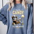 Keep The Candy I'Ll Take Books Halloween Comfort Colors Sweatshirt Denim
