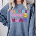Kids Reading Book Lover Reading Is My Jam Comfort Colors Sweatshirt Denim Kids Reading Book Lover Reading Is My Jam Comfort Colors Sweatshirt Denim