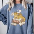 Be Kind Stay Weird Read Books Cute Dragon Comfort Colors Sweatshirt Denim Be Kind Stay Weird Read Books Cute Dragon Comfort Colors Sweatshirt Denim