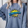 Kindness Is My Superpower Retro Comic Book T-Shirt Comfort Colors Sweatshirt Denim