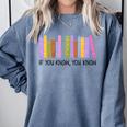 If You Know You Know 6 7 Reading Books Lovers Comfort Colors Sweatshirt Denim If You Know You Know 6 7 Reading Books Lovers Comfort Colors Sweatshirt Denim