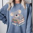 Koala Reading Book Pajama Sleep Comfort Colors Sweatshirt Denim
