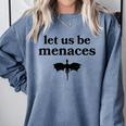 Let Us Be Menaces Dragon Book Lover Comfort Colors Sweatshirt Denim