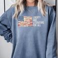 Liberty And Literature For All Reading USA Book Lover Comfort Colors Sweatshirt Denim