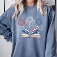 Librarian 4th July Book Lover Bookworm Patriotic Books Comfort Colors Sweatshirt Denim Librarian 4th July Book Lover Bookworm Patriotic Books Comfort Colors Sweatshirt Denim