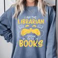 I Am Librarian Book Reader Library Book Reading Comfort Colors Sweatshirt Denim