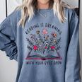 Librarian Cute Bookish It's A Good Day To Read A Book Lover Comfort Colors Sweatshirt Denim