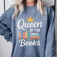 Librarian Queen Of The Books Book Reading Library Comfort Colors Sweatshirt Denim Librarian Queen Of The Books Book Reading Library Comfort Colors Sweatshirt Denim