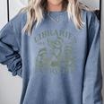 Libraries Are For Everyone Racoon Read Banned Book Librarian Comfort Colors Sweatshirt Denim