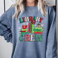 Library Crew Book Lovers Reader Teacher Librarian Christmas Comfort Colors Sweatshirt Denim