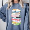 Life Of A Reader Book Lovers Book Nerds Bookworm Comfort Colors Sweatshirt Denim
