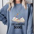 Live Laugh & Love Books Reading Butterfly Book Lover Bookish Premium Comfort Colors Sweatshirt Denim Live Laugh & Love Books Reading Butterfly Book Lover Bookish Premium Comfort Colors Sweatshirt Denim