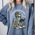 I Look Better Bent Over A Book Comfort Colors Sweatshirt Denim