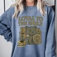 Loyal To The Shelf Knight Panther Book Lover Comfort Colors Sweatshirt Denim